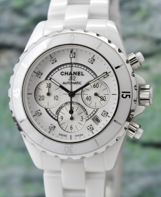 (image for) LIKE NEW CHANEL J12 41MM CERAMIC AUTOMATIC CHRONOGRAPH WATCH / H2009